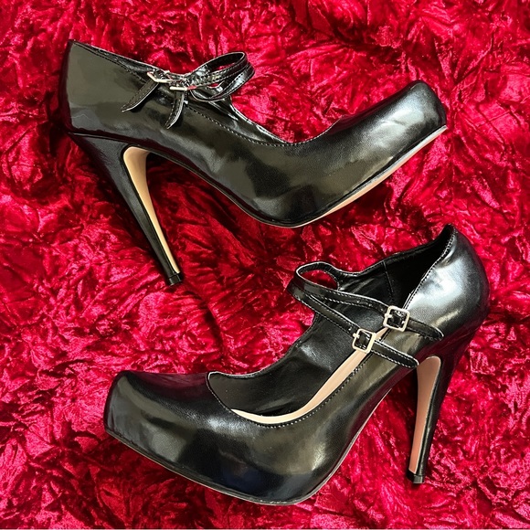 JOEY Double Strap Platform Stilettos - Picture 1 of 12